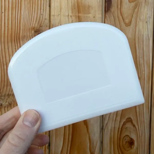 White Plastic Bench Scraper