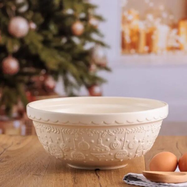 Mason Cash Deck The Halls White Christmas 26cm Mixing Bowl
